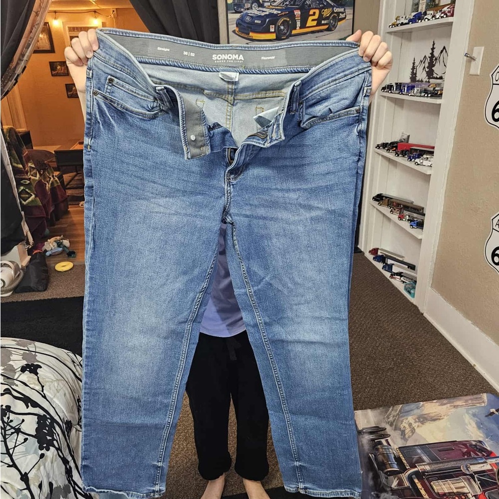 Sonoma Men's Blue Straight Flex-wear Jeans